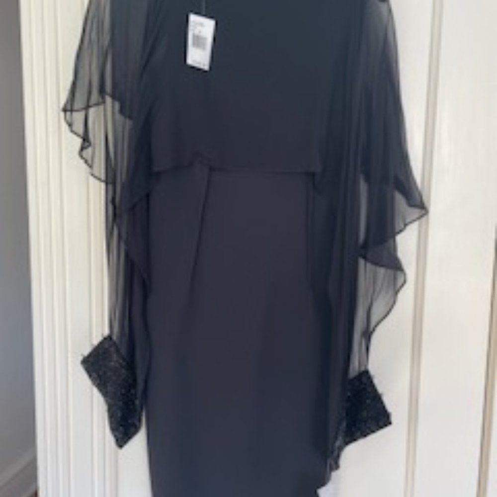 Teri Jon NWT Size 4 Black cocktail/wedding guest dress
